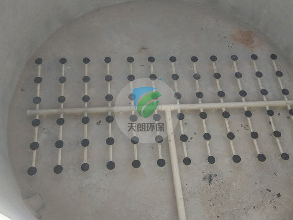 巴基斯坦市政生活污水曝氣系統(tǒng)安裝現場